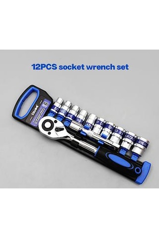 12 Parçalı Lokma Anahtar Seti + 1/2" Cırcır, Çelik Xl