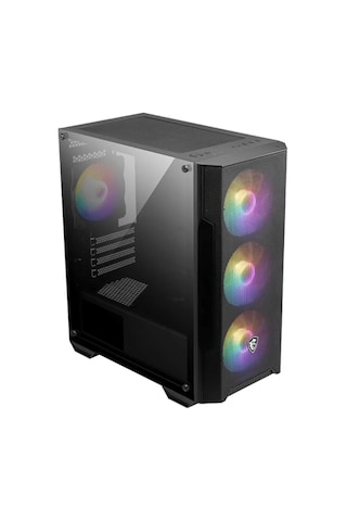 MSI Mag Forge M100A D60 600W 80+ RGB mATX Oyuncu Bilgisayar Kasası Siyah