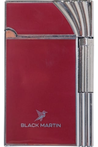 Black Martin Soft Flame Bordo-gümüş Metal Çakmak - Tr9294