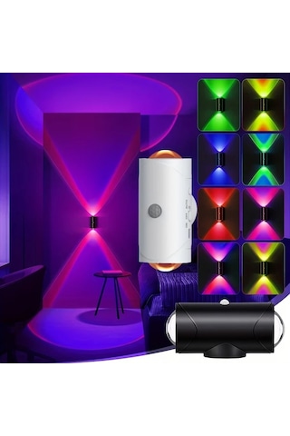 Willowhaven 4pcs White Akıllı Gece Işığı Hareket Sensörlü Led Duvar Aydınlatma Şarj Edilebilir Rgb Gece Lambaları Yatak Odası Oturma Odası İçin Kırmızı