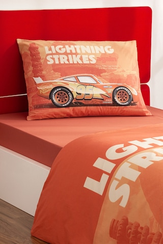Disney Nevresim Takımı Ranforce Tek Kişilik Kırmızı Cars Strıkes