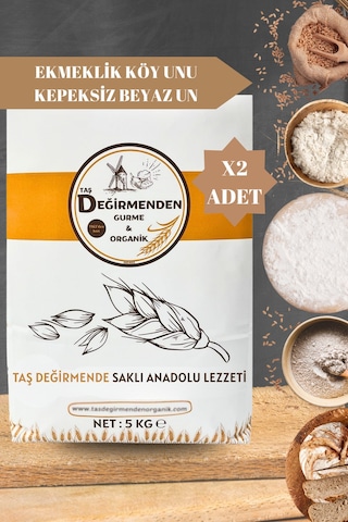 Ekmeklik Köy Unu - Kepeksiz Beyaz Un - 10 Kilo