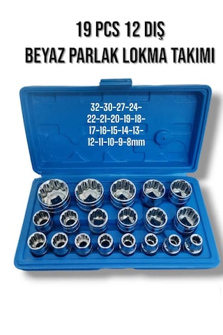 12 Köşe Lokma Anahtar Takımı 19 Parça