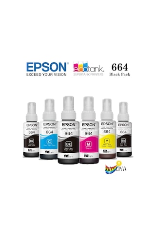 Epson 664  L3070 Uyumlu +2 Siyah Hediyeli Mürekkep Seti