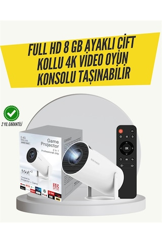 Kablosuz 4k Projeksiyon - Wi Fi 6 & Bluetooth 5.0 İle Oyun Ve Uygulama Merkezli