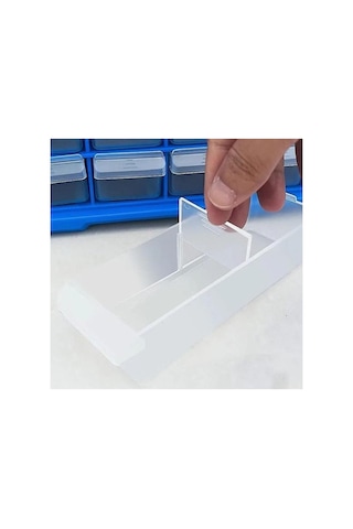 Asrın Plastik Super Bag Mono Blok Çekmeceli Organizer 18'li Büyük Boy, 381x475x157mm Diğer