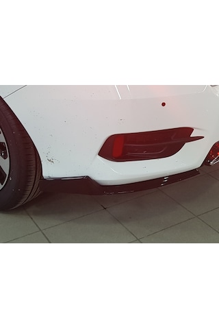 Honda Civic Fc5 Arka Tampon Flap Lip Siyah Piano Black Çıkıntılı