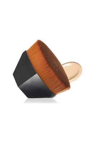 Yifomall Yumuşak Kıllı Elmas Şekilli Fondöten Fırçası - Hızlı Makyaj İçin Kapaklı