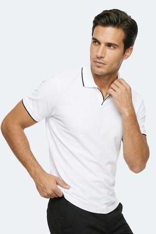 Slazenger Zıther Erkek Polo Yaka Beyaz Tişört