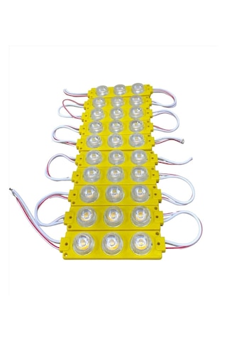 12 Volt 3'lü 3w Amber Modül Led 10 Adet 12 Volt 3'lü 3w Amber Modül Led 10 Adet