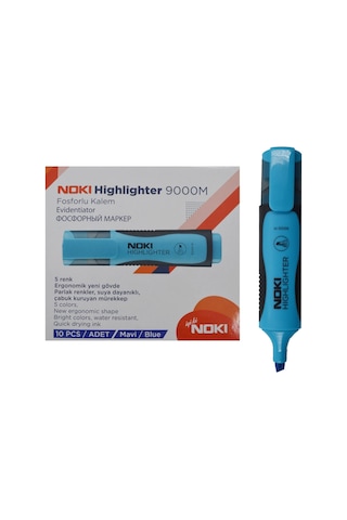 Noki Fosforlu Kalem 10 Adet Mavi