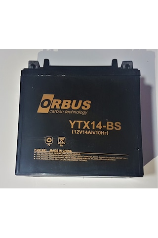 Ytx14-bs 12v 14ah Orbus Motosiklet & Mercedes Güç Aküsü
