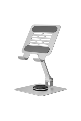 Yunboo 360 Dönebilir Katlanabilir Tablet Standı - Hafif Alüminyum, Soğutma Özellikli, Ayarlanabilir Açılar