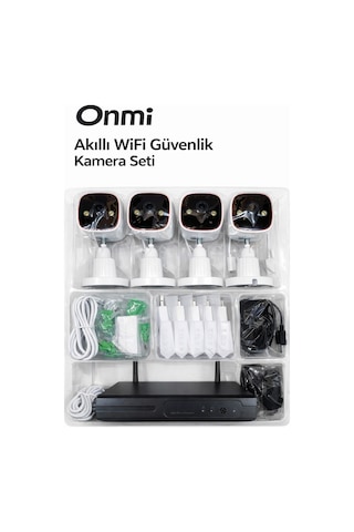 Omni Bs420 4 Kanal Nvr + 3mp 4 Kamera Full Color Mik. Wifi Set 11.03.01.002300