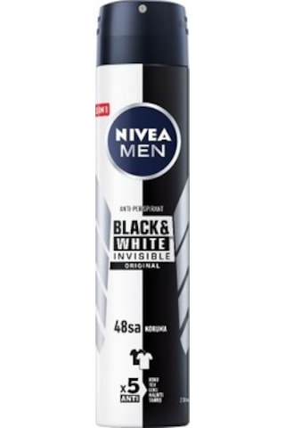 Nivea Invisible Men Black&White Erkek Sprey Deodorant 200 ML Nivea Invisible Men Black&White Erkek Sprey Deodorant 200 ML