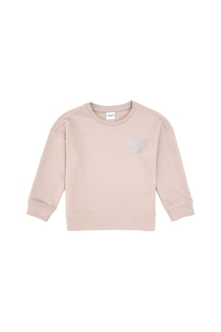 U.S. Polo Assn. Kız Çocuk Taş Simli Baskı Detaylı Bisiklet Yaka Basic Sweatshirt 50314289-VR049