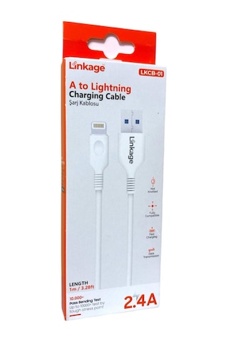 Usb Şarj Kablosu Apple iPhone Uyumlu Lkcb-01 Datcharg Tm Usb Şarj Ve Veri Kablosu