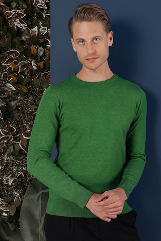 Efor Tr 858 Slim Fit Yeşil Klasik Triko Yeşil
