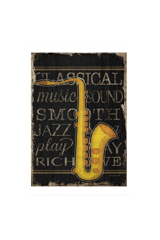 Bedeko Klasik Jazz Müziği Dekoratif Mdf Tablo 50 Cm X 70 Cm
