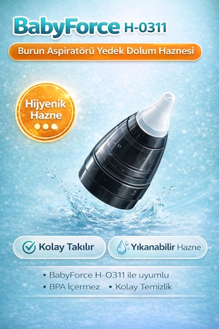 Babyforce BR-8820 Burun Aspiratörü Yedek Dolum Kabı Hazne