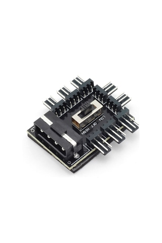 8 Port 2 Seviye PWM 12 V 4 Pin Molex IDE Fan Denetleyici Çoklayıcı