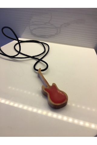 Gitar Epoksi Kolye Kırmızı