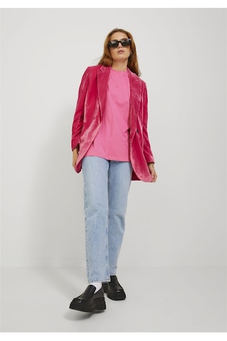 Jack & Jones Kadın Minimal Jjxx Logolu Kısa Kollu Tişört - Andrea 12205777 Carmine Rose Beyaz