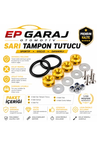 Universal Sarı Tampon Tutucu Sportif Ve Güçlü Görünüm