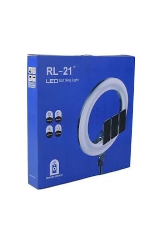 Rl-21 21 İnç Ring Light Tripodlu Profesyonel Led Çekim Işığı, Tiktok Youtube Yayın Lambası, Telefon Tutucul