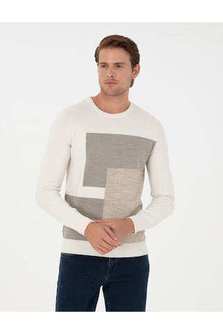 Pierre Cardin Erkek Ekru Kazak /triko 50300541-vr019 Ekru