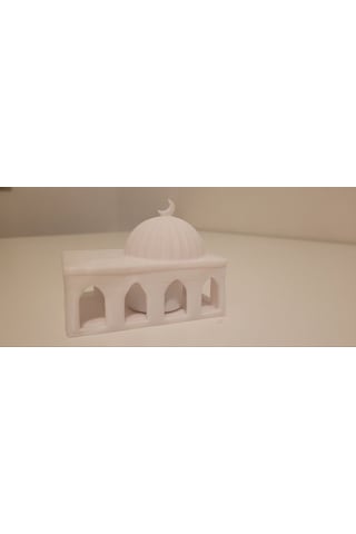 En-cag Cami Formlu Tealight Mumluk Dekoratif Mum Tutucu Ramazan Süsü Bss Çok Renkli