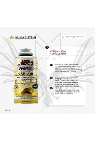 Araç İçi & Klima Koku Giderici 2 Adet