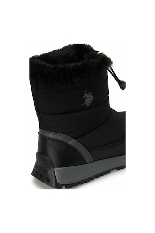 U.s. Polo Assn. Raıny İçi Kürklü Uzun Kadın Kar Botu Kadın Outdoor Bot Siyah