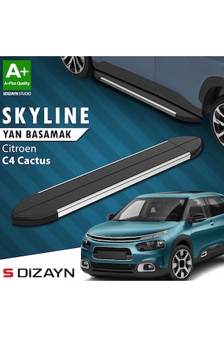 S-dizayn Citroen C4 Cactus Skyline Krom Yan Basamak 183 Cm 2014 Üzeri A+ Kalite