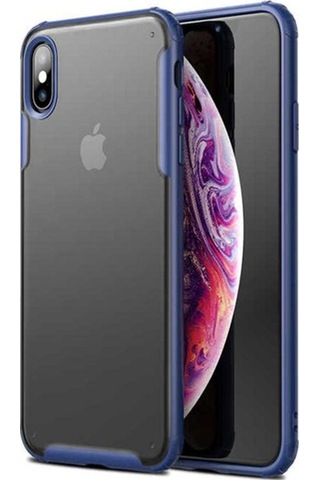Apple Uyumlu iPhone X Kılıf Zore Volks Kapak Lacivert