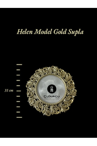 6 Adet Helen Model Supla Gold Renk Altın Kaplama