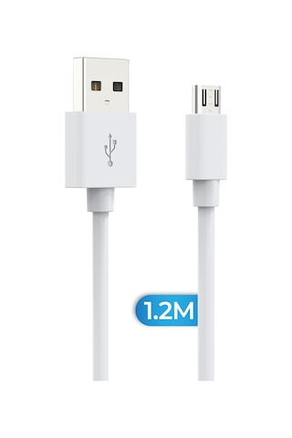 Deji Micro Usb Şarj Ve Data Kablosu Beyaz 1.2M