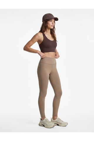 Koton Yüksek Bel Dikiş Detaylı Slim Fit Spor Tayt Vizon 6sak40157nk 01x