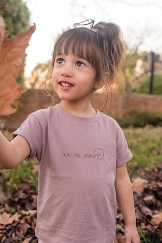 Cigit Slogan Baskılı T-shirt 2-10 Yaş Leylak