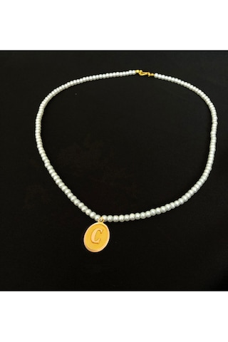 Nezihhan 14 Ayar 0.45 Gram C Harfli İncili Kolye