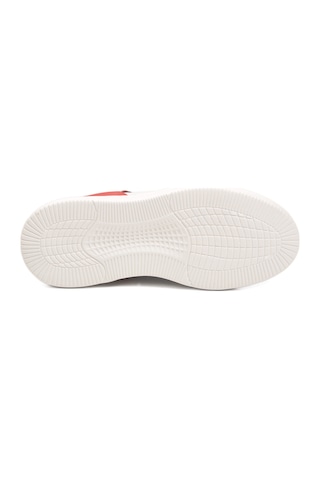Ayk's Beyaz Siyah Bağcıklı Cilt Hafif Unisex Sneaker Aper 049 G Beyaz-siyah-kırmızı