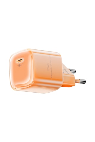Wiwu Wi-g037 Jade Dynamic Serisi Avs Özellikli Gan Tech Pd Şarj Başlığı 60w Turuncu