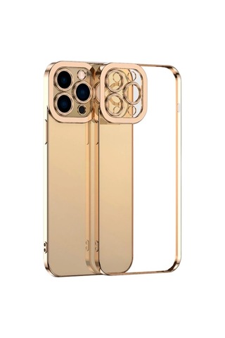 Hepsi Ally Fashion Series iPhone Uyumlu 11 Pro Kılıf Renkli Kenar Lazer Çerçeveli Silikon Kılıf- 5775 Najmaddin Mavi