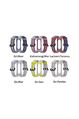 Mijobs Xiaomi Mi Band 5-4 Çift Renk Kayış Kordon (258825908)