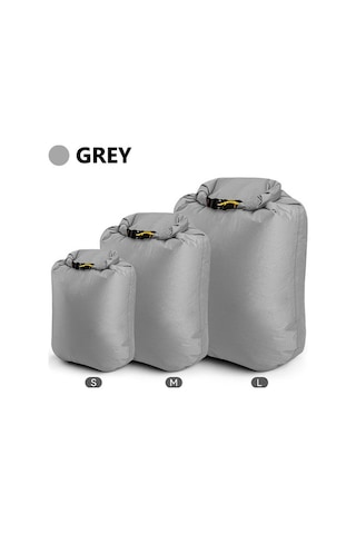 Maoyaya Silikon Kaplı Naylon Su Geçirmez Çanta - Yüzme, Plaj, Dalış İçin Pratik Taşıma Çantası, Gri S Boy Çok Renkli Çok Renkli