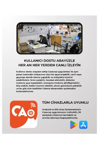 Casacop Q9 4g Sim Kartlı Solar Panelli Kablosuz Güvenlik Kamerası