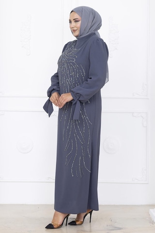 Amine Hüma İrem Tesettür Abiye Antrasit Antrasit