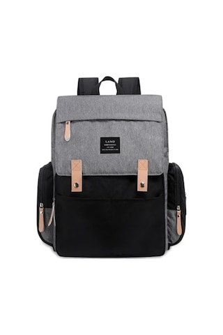 Jialan Anne Bebek Bezi Çantaları Landuo Anne Büyük Kapasiteli Siyah - Gri