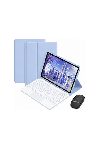 Microcase Xiaomi Poco Pad M1 12.1 İnch Tablet Uyumlu Bluetooth Touchpad Klavye+bluetooth Mouse+standlı Kılıf-bkk7
