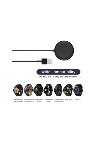 Maiyame Samsung Uyumlu Saat Şarj Cihazı Watch4/watch3active/active2 Saat Kablosuz Şarj Siyah İçin Uygundu